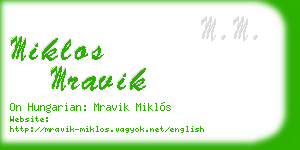 miklos mravik business card